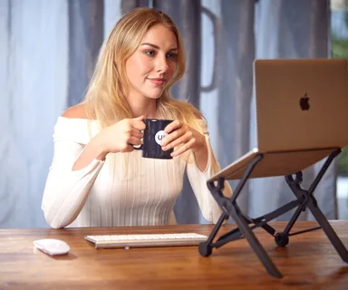 Remote worker at laptop